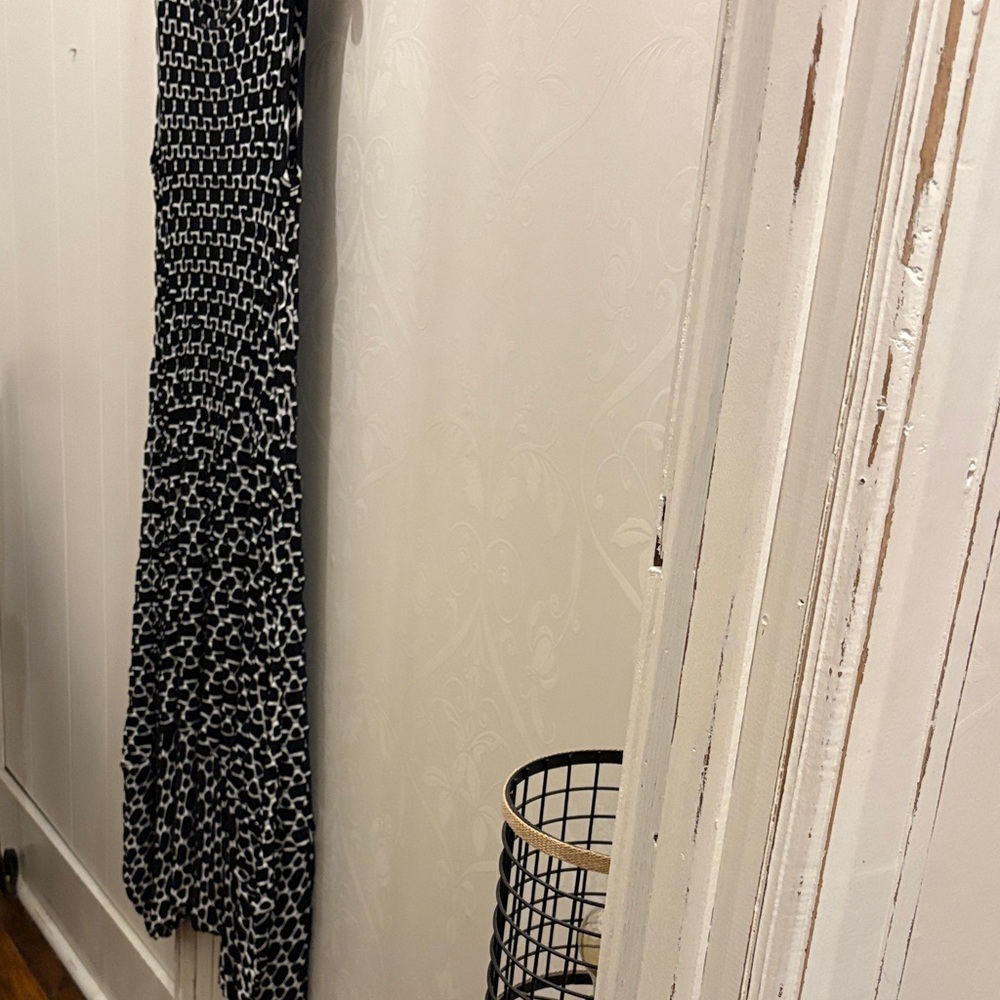 Kozan Black & White Patterned Maxi Lantern Dress NWT S-XL